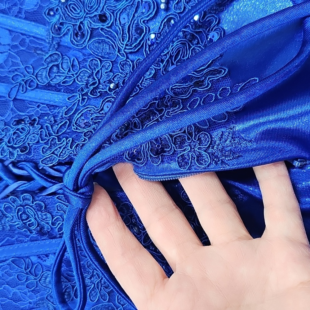 Bella Divine Corset Dress, Cobalt Blue, Size 10, Prom Dress / HOCO - Picture 13 of 14